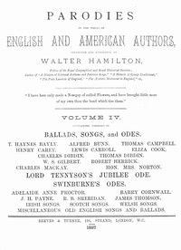 Cover of Parodies of the works of English & American authors, vol. IV — Inside the Classic
