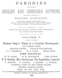 Cover of Parodies of the works of English & American authors, vol. V — Reading Companion