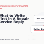 What to Write First in A Repair Service Reply