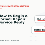 How to Begin a Formal Repair Service Reply