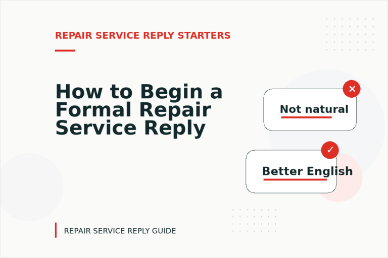 How to Begin a Formal Repair Service Reply How to Begin a Formal Repair Service Reply