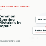 Common Opening Mistakes in Repair Service Replys