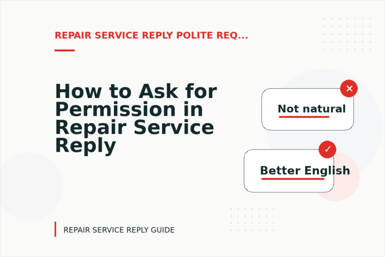 How to Ask for Permission in Repair Service Reply English