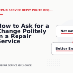 How to Ask for a Change Politely in a Repair Service Reply