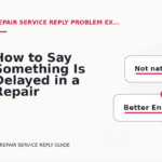 How to Say Something Is Delayed in a Repair Service Reply
