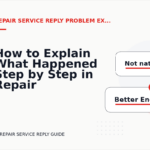How to Explain What Happened Step by Step in Repair Service Reply English