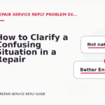 How to Clarify a Confusing Situation in a Repair Service Reply
