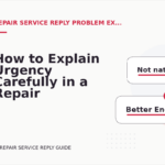 How to Explain Urgency Carefully in a Repair Service Reply