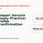 Repair Service Reply Practice: Polite Confirmation Examples
