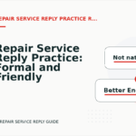 Repair Service Reply Practice: Formal and Friendly Versions