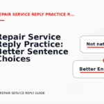 Repair Service Reply Practice: Better Sentence Choices