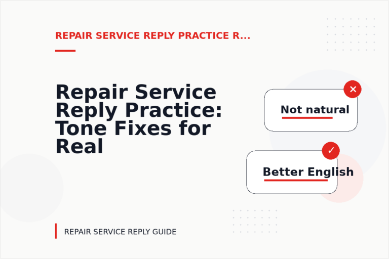 Repair Service Reply Practice: Tone Fixes for Real Situations Repair Service Reply Practice: Tone Fixes for Real Situations
