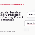 Repair Service Reply Practice: Softening Direct Sentences