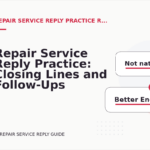 Repair Service Reply Practice: Closing Lines and Follow-Ups
